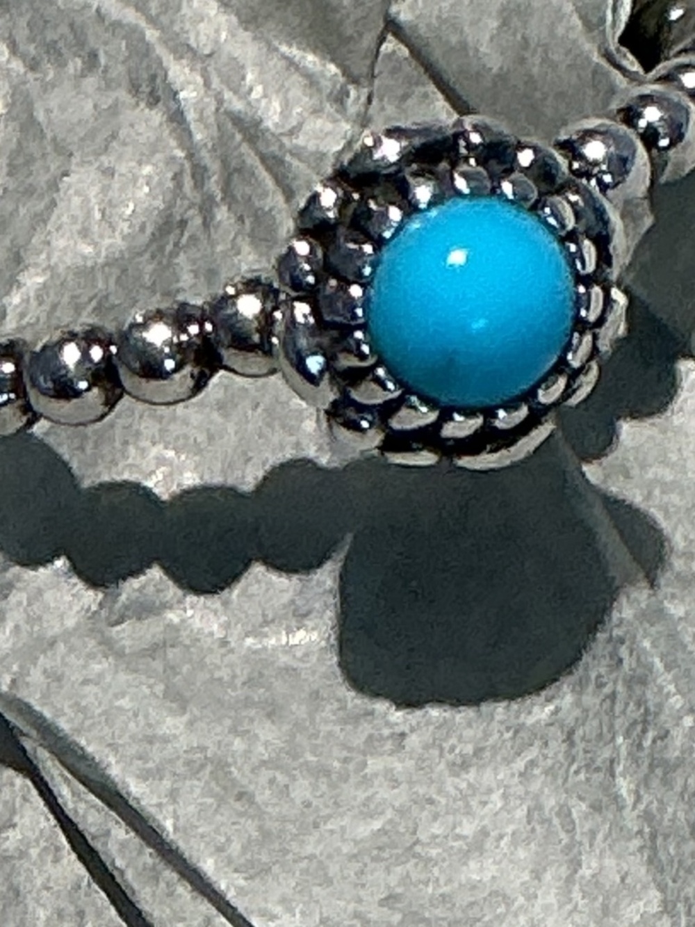 Navajo Sterling Silver Turquoise Ring, Size 9 - Picture 3 of 6